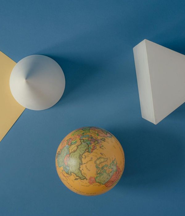 Abstract geometric representation of healthy lifestyle balance